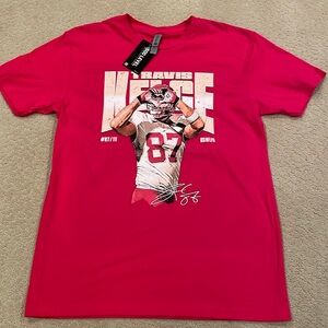 NWT Next Level Travis Kelce red kansas city chiefs t-shirt men’s large